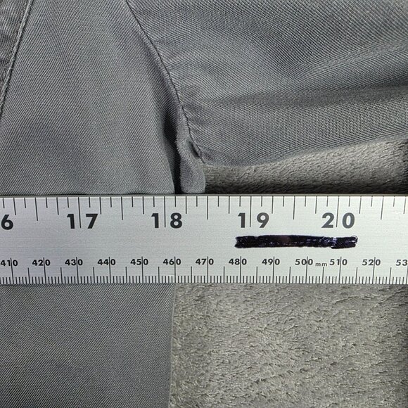 Womens Gap Gray Military Utility Jacket Button Up Long Sleeve 100% Cotton Size S - Picture 6 of 8